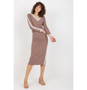 Sukienka Model FA-SK-8297.18P Brown - Fancy