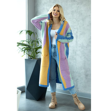 Sweter Kardigan Model 30087 Blue/Lila - PeeKaBoo