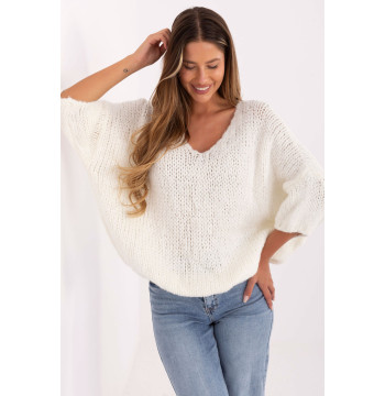 Sweter Damski Model IT-SW-7703.70 Ecru - Italy Moda