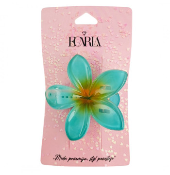 Spinka do włosów klamra XL KLIPS kwiat ombre niebieski 6 cm SP405
