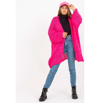 Sweter Kardigan Model TW-SW-BI-M2202.29X Fluo Pink - Och Bella