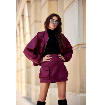 Spódnica Model Taormina BOR SPO0049 Bordo - Roco Fashion