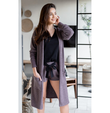 Sweter Kardigan Model Magnetism Brown - Sensis