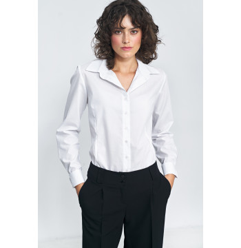 Elegancka biała koszula K71 White - Nife