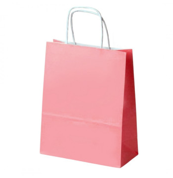 Torba papierowa duża różowa 41 x 31 x 15 cm GF03