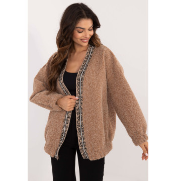 Sweter Kardigan Model DHJ-NA-A8500.11P Camel - Italy Moda