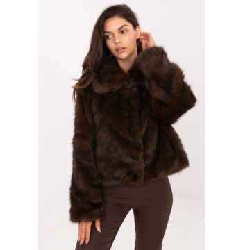 Kurtka Damska Model IT-KR-2502.50 Dark Brown - Rue Paris