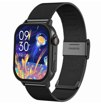 Smartwatch Gravity GT15-1 Czarny Pasek Silikonowy + Czarna Bransoleta