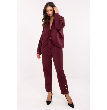 Spodnie Komplet Model IT-KMPL-9761.25 Bordo - Rue Paris