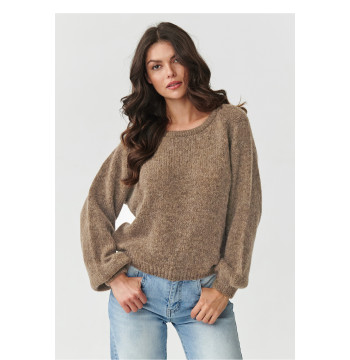 Sweter Damski Model S168 Tabacco - Makadamia