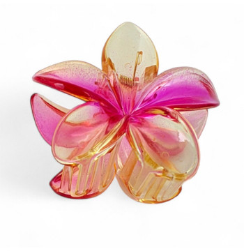 Spinka do włosów klamra XL kwiat OMBRE lato 7,5 x 8cm SP322