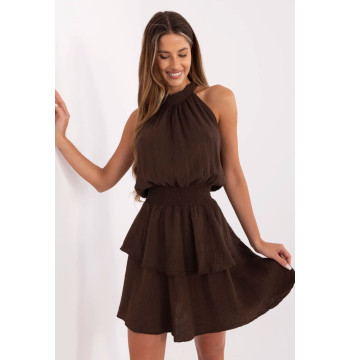 Sukienka Model MI-SK-920166.71P Dark Brown - Italy Moda