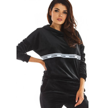Bluza Damska Model A371 Black Welur - awama