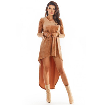 Sukienka Model A379 Beige Welur - awama
