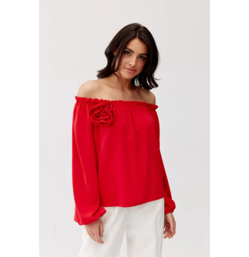 Bluzka Model Rosie CZE BLU0180 Red - Roco Fashion