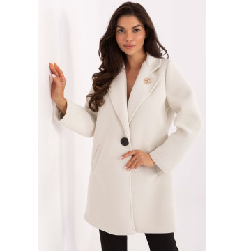Płaszcz Damski Model IT-PL-FL8153.60 Light Beige - Rue Paris