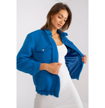 Kurtka Damska Model RV-KR-007.95P Dark Blue - Rue Paris