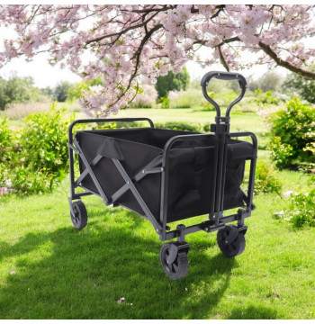 Wózek transportowy składany, metalowy, przyczepka ogrodowa 72x47x68-87cm AR07CZ
