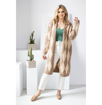 Sweter Kardigan Model 30092 Cappuccino - PeeKaBoo