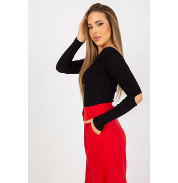Bluzka Model RV-BZ-8021.23 Black - Rue Paris