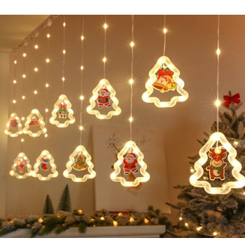 Kurtyna LED na okno girlanda świąteczna choinkowa 3 m 125 LED