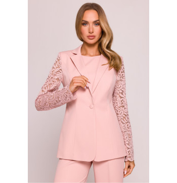 Marynarka Model MOE865 Powder Pink - Moe