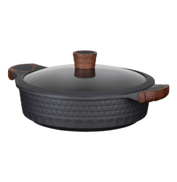 Resto Kitchenware 93506 garnek 4,4 l Okrągły Czarny, Drewno
