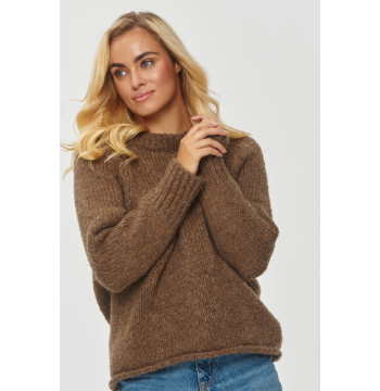 Sweter Damski Model S150 Brown - Makadamia