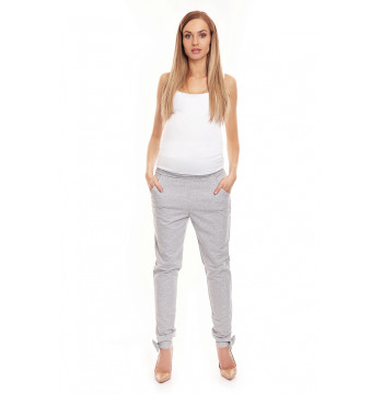 Spodnie Ciążowe Model 0135 Grey - PeeKaBoo