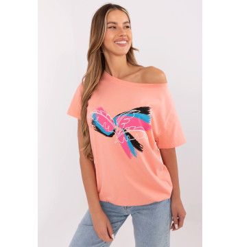Tshirt Damski Model CLM-TS-1019.79 Coral - Factory Price