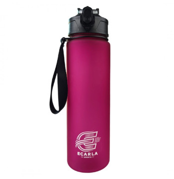 Butelka na wodę, sportowy bidon matowy 750ML bordowy ECARLA SPORTS BD49
