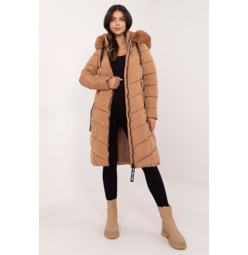 Kurtka Damska Model SK-KR-HH-2405.61P Camel - Factory Price