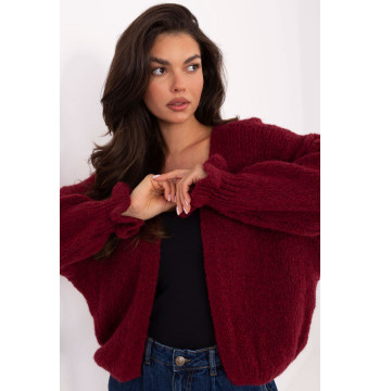 Sweter Kardigan Model MI-SW-0904.82 Bordo - Rue Paris