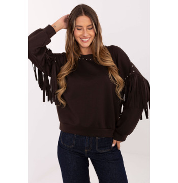 Bluza Damska Model IT-BL-21731.85 Dark Brown - Rue Paris