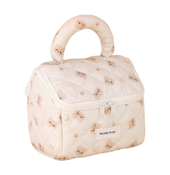 Kosmetyczka rozkładana elegancka kuferek pikowana BEAR KS131K