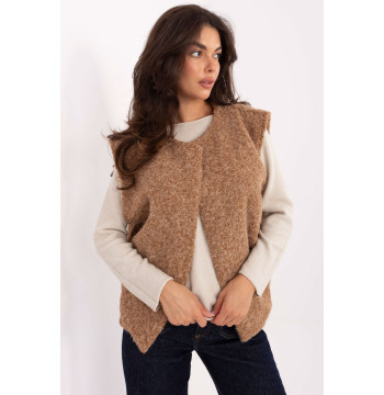Kamizelka Model IT-KZ-FL9622.29P Camel - Rue Paris