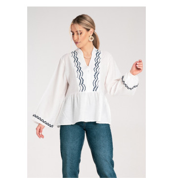 Bluzka Model M1192 White - Figl