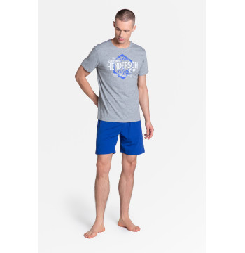 Piżama Męska Model Lars 38869-90X Grey/Blue - Henderson