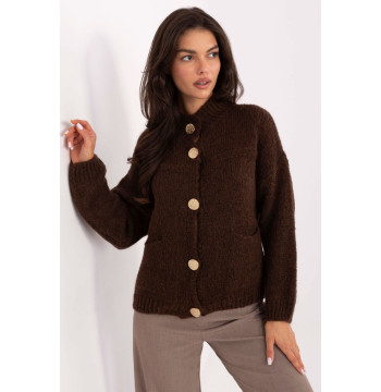 Sweter Damski Model MI-SW-WM218.02 Dark Brown - Italy Moda