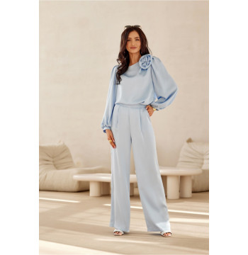 Spodnie Damskie Model Elsa BLE SPD0034 Błękit - Roco Fashion