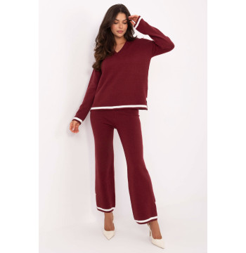 Spodnie Komplet Model IT-KMPL-99062.66 Bordo - Italy Moda