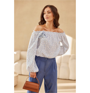 Bluzka Model Lima BLU0207-04K White - Roco Fashion