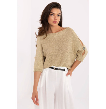 Sweter Damski Model MI-SW-1604.85 Gold - Italy Moda
