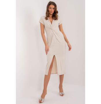 Sukienka Model DHJ-SK-17302K.93 Light Beige - Italy Moda