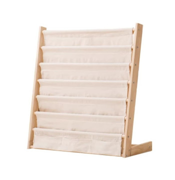 Regał, 6 poziomowy stojak, organizer na książki z kieszonkami 79 x 60 cm SZ45