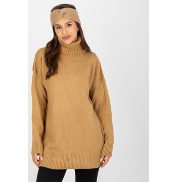 Sweter Damski Model LC-SW-0331.89P Camel - Rue Paris