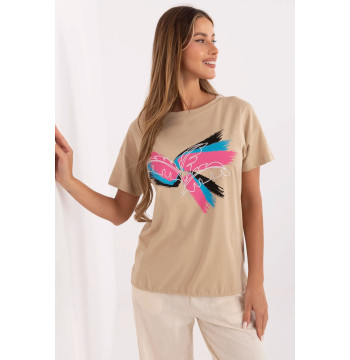 Tshirt Damski Model CLM-TS-1019.79 Camel - Factory Price