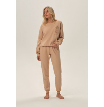 Spodnie Dres Damski Model Fawn 41899-80X Beige - Henderson