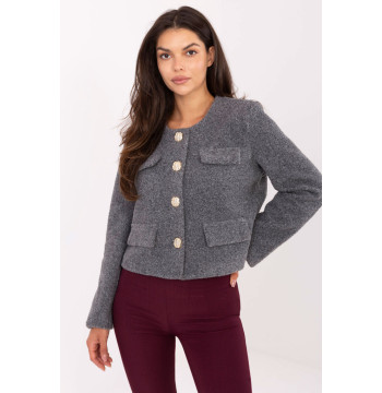 Żakiet Model IT-KR-FL9586.64 Dark Grey - Rue Paris
