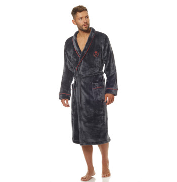 Szlafrok Męski Model Luca 2111 Grafit - L&L collection